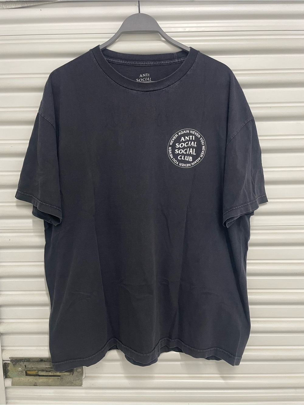 Anti Social Social Club Black Tee with White Chest Emblem